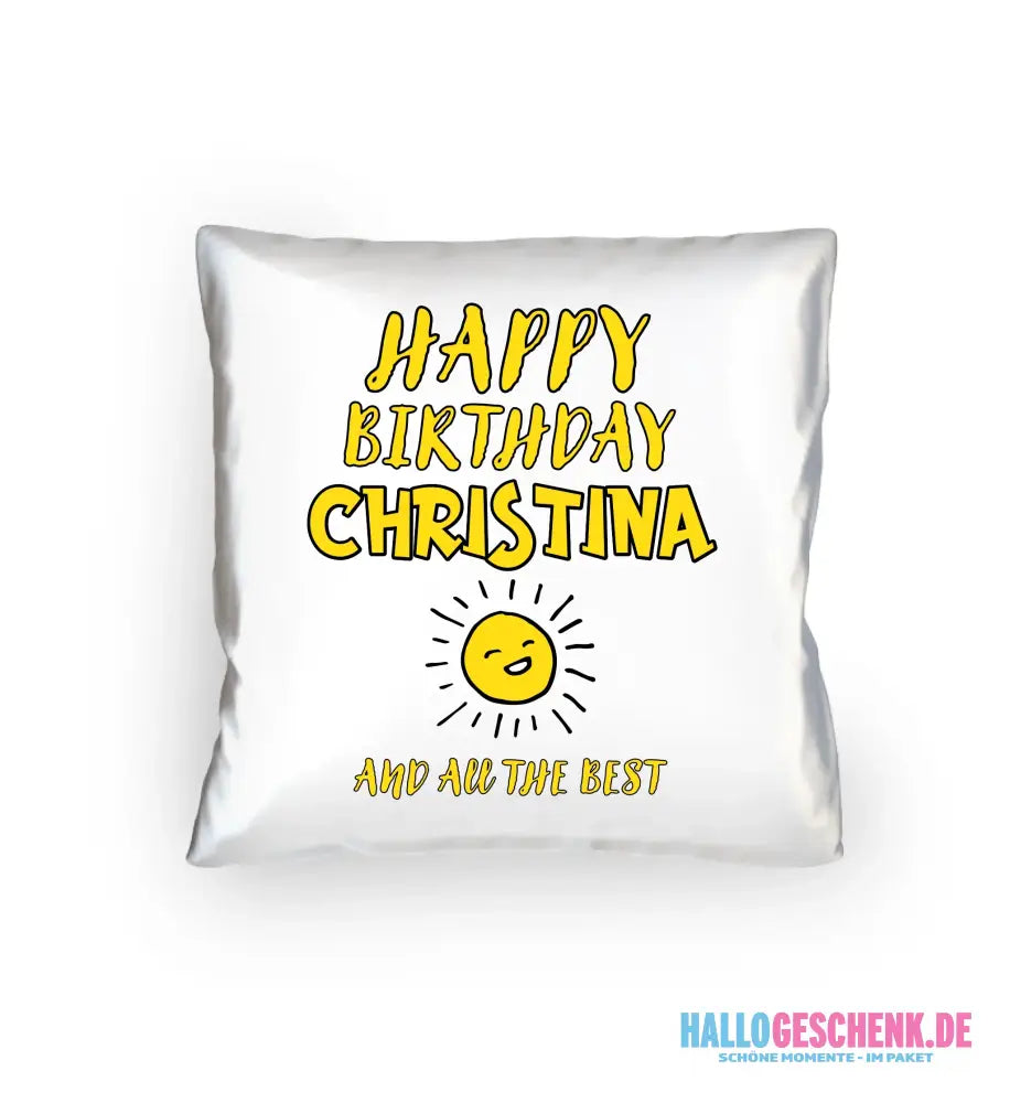 Zum Geburtstag mit/ohne Wunschname • Birthday Designer • Kissen 40x40 cm • personalisiert