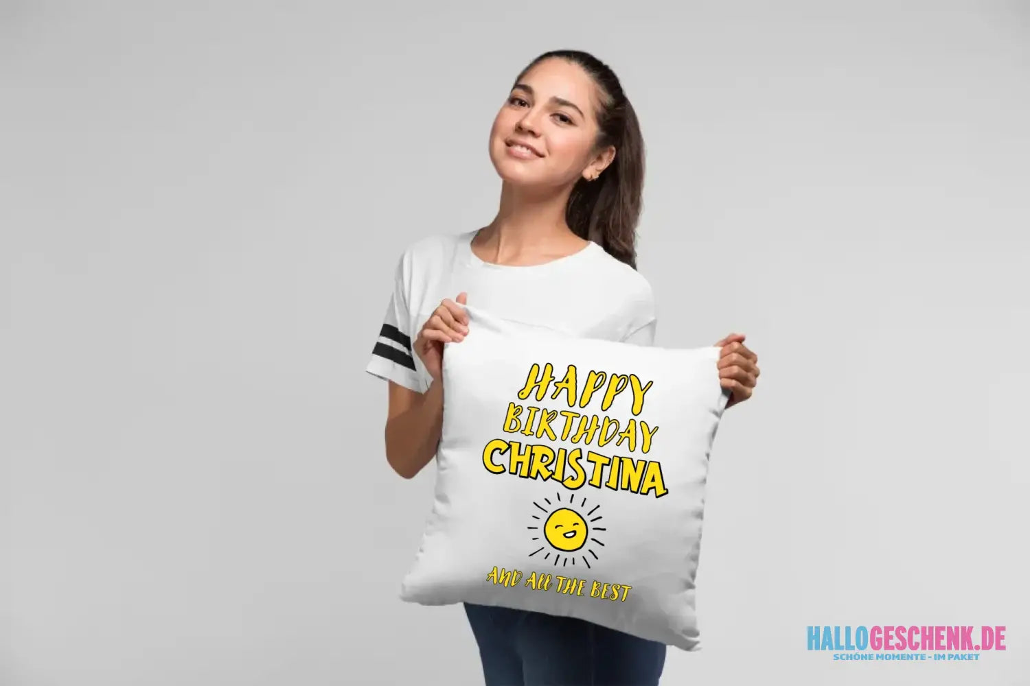 Zum Geburtstag mit/ohne Wunschname • Birthday Designer • Kissen 40x40 cm • personalisiert