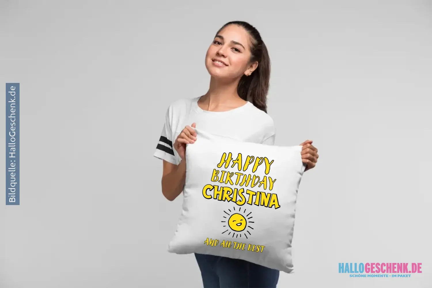 Zum Geburtstag mit/ohne Wunschname • Birthday Designer • Kissen 40x40 cm • personalisiert