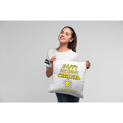 Zum Geburtstag mit/ohne Wunschname • Birthday Designer • Kissen 40x40 cm • personalisiert
