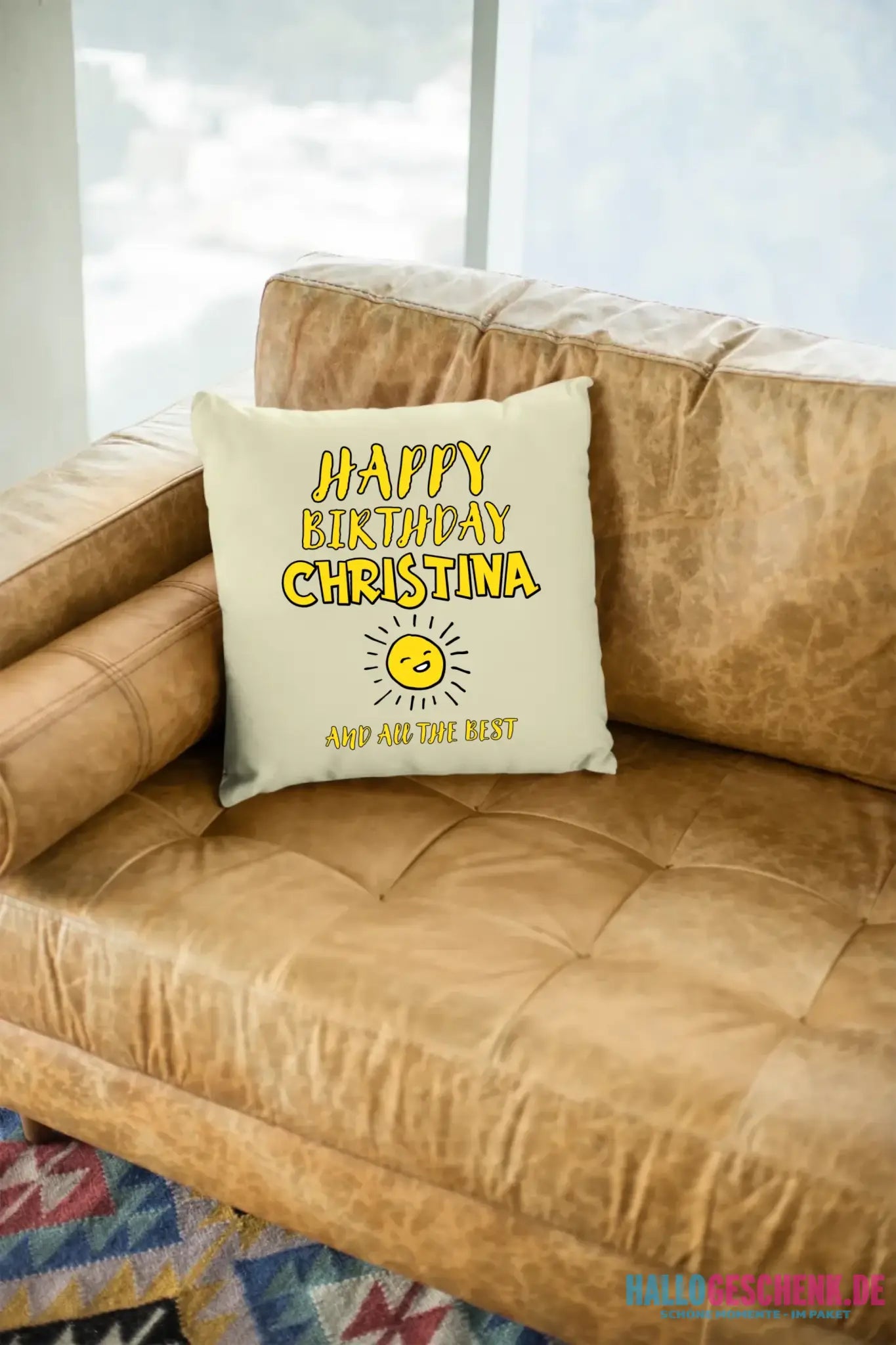 Zum Geburtstag mit/ohne Wunschname • Birthday Designer • Kissen 40x40 cm • personalisiert