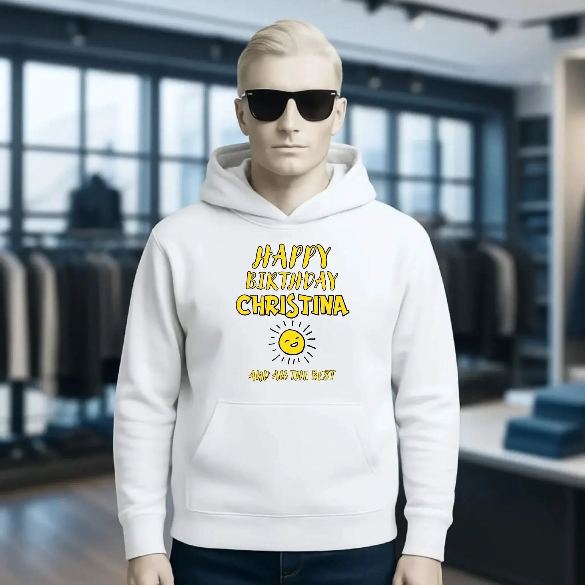 Zum Geburtstag mit/ohne Wunschname • Birthday Designer • Unisex Premium Hoodie XS-5XL aus Bio-Baumwolle für Damen & Herren • personalisiert