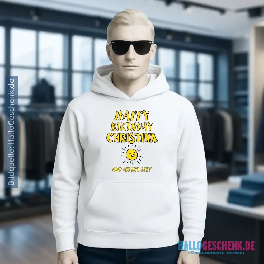Zum Geburtstag mit/ohne Wunschname • Birthday Designer • Unisex Premium Hoodie XS-5XL aus Bio-Baumwolle für Damen & Herren • personalisiert