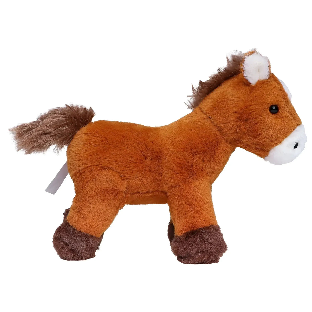 Kleines zwergpony luna plüschpferd braun mit weißen akzenten 15 cm schmusetier für pferdefreunde
