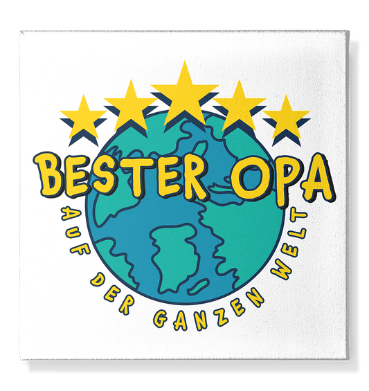 BESTER OPA - Leinwand 50x50cm - HalloGeschenk.de