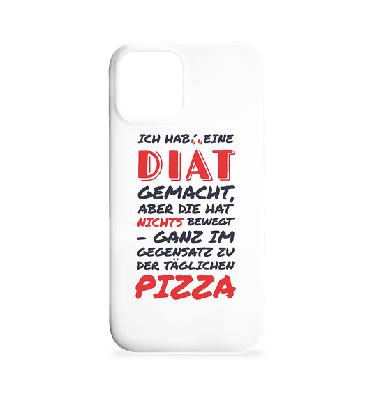DIÄT & PIZZA - lustiger Spruch - Iphone 12 / 12 Pro Handyhülle - HalloGeschenk.de