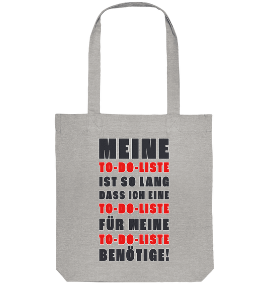 DIE TO DO LISTE - lustiges Motiv - Organic Tote-Bag - HalloGeschenk.de