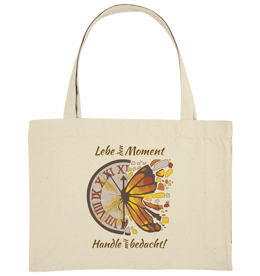 Lebe den Moment - Schmetterling - Weisheit - Organic Shopping-Bag - HalloGeschenk.de #geschenkideen #geschenkidee #personalisiert #personalisierte #geschenk #geschenke